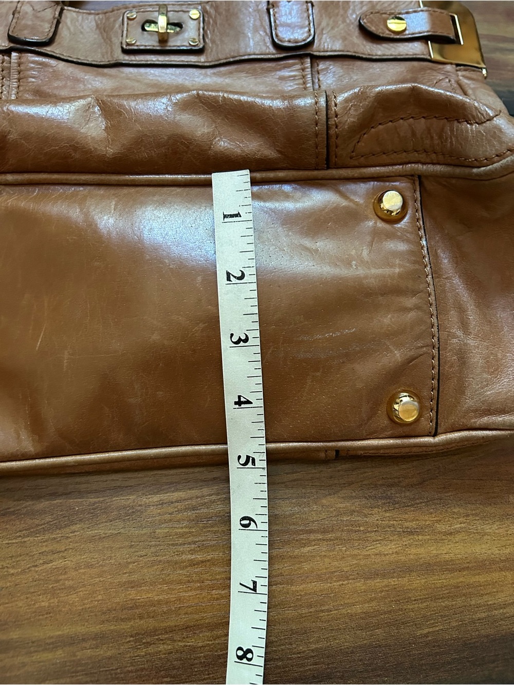 Milly | Brown Leather Shoulder Bag crossbody - Picture 8 of 8